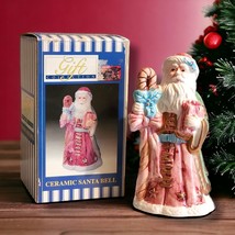 Hermitage Pottery Co. Ceramic Santa Bell - $132.34 MXN