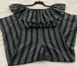 “Blue Rain” Women’s Striped Top (Small) &amp; Pants (Medium) Set. ￼ - $363.47 MXN