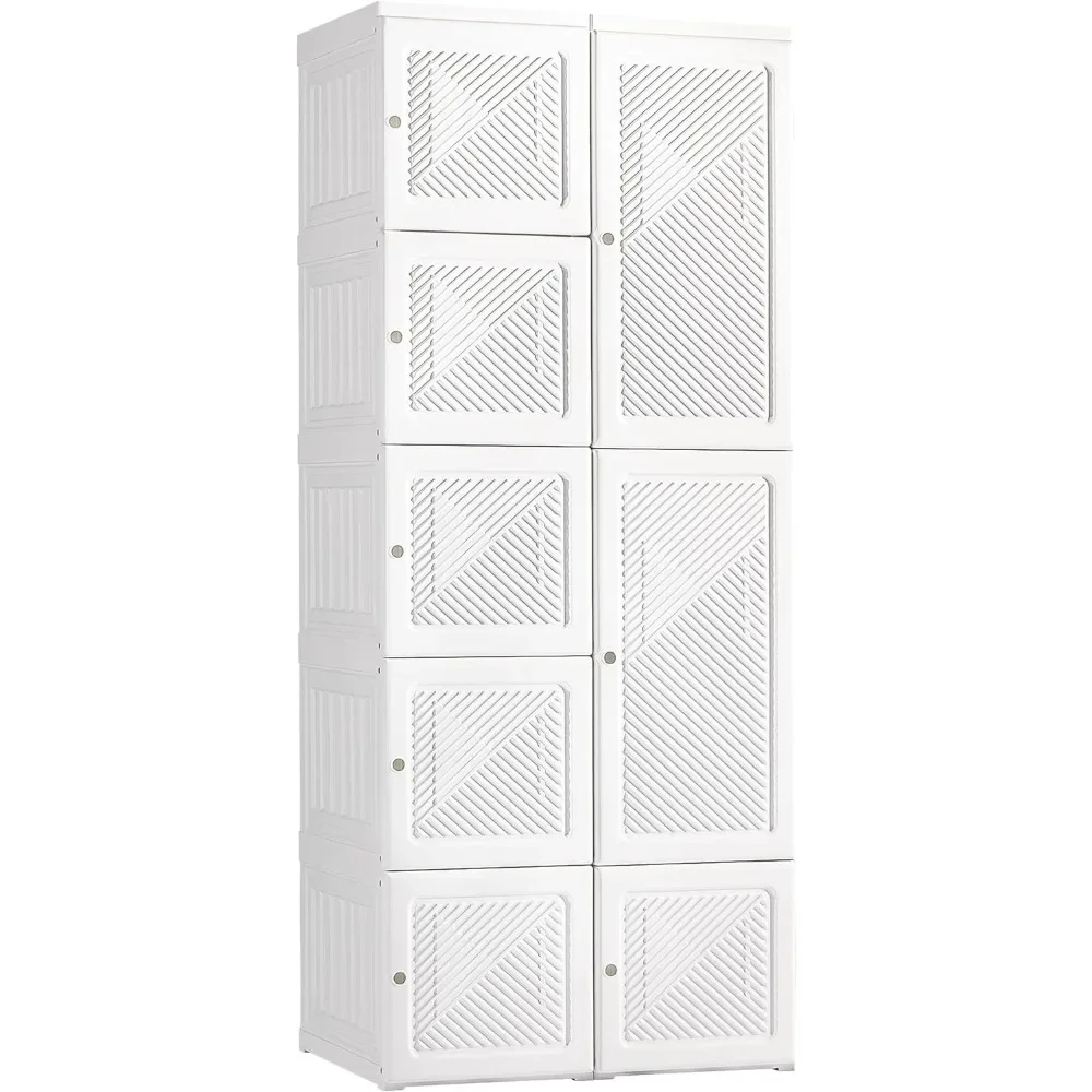 Portable Wardrobe Closet, Folding Bedroom Armoire, Clothes Storage Organizer wit - $200.00