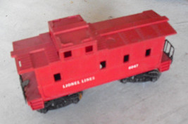 Vintage Post War Plastic O Scale Lionel Lines Red 6047 Caboose - $255.41 MXN