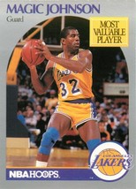 1990-91 Hoops Magic Johnson #157 Los Angeles Lakers Basketball Card - $1.77