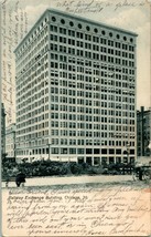 Vtg Postcard 1908 UDB Railway Exchange Building Chicago Ill. - £5.17 GBP