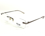 Rims Eyewear Eyeglasses Frames R3 1013 BROWN Rectangular Rimless 52-18-140 - £25.68 GBP