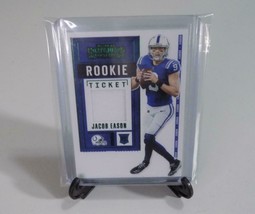 2020 Panini Contenders Jacob Eason Rookie Ticket Patch Green Parallel RC - £7.92 GBP