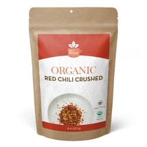 Organic Red Pepper Flakes (8OZ) - Dried Crushed Red Pepper Flakes For Pi... - £7.75 GBP