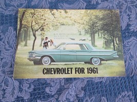 1961 Chevrolet Impala Bel Air Biscayne Vintage Car Sales Brochure Catalog  - £7.76 GBP