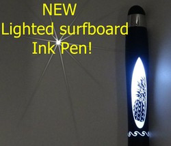 New Lighted Surfboard ink pen !  Pineapple design - $11.30
