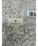 Kim Rogers Double Hoop Silver And Gold Two Tone Oval Hoop Earrings Sensi... - $278.96 MXN