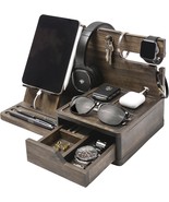 Nightstand Organizer Unique Gifts for Dad or Men Who Have Everything Rus... - $102.10