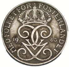 Sweden 2 Ore, 1943~Iron~Free Shipping #A171 - £3.37 GBP