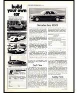 1977 Magazine Spec &amp; Test Sheet with Photo - Mercedes Benz 280CE A6 - $69.60 MXN