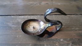 Custom Hand Made Artisan Silver-plate spoon Candle Holder 3.25&quot; - £15.51 GBP