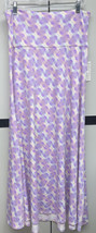 NEW 2.0 LuLaRoe MEDIUM Lavender Mint Peach Swirls Knit Maxi Skirt Dress - £35.36 GBP