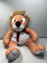 Manley Toy Direct Town Collection lion plush red ribbon bow stuffed animal - £11.62 GBP