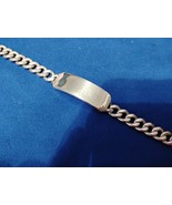 925 Sterling Silver 1/2&quot; Wide Cuban Link ID 8 In Long Bracelet Free Ship... - $1,840.87 MXN