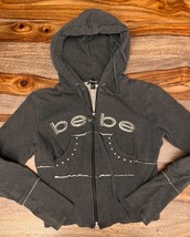 Bebe Sport Spotted Logo Full Zip Hoodie SweatShirt Kids Size L - £9.42 GBP