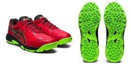 Asics Gel Peak Cricket Rubber Studs Shoes Red\Lemon - $119.99