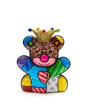 Romero Britto Miniature Figurine Happy Bear 10th Anniversary Crown #334535 Mini - £56.42 GBP