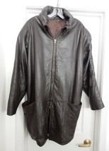 Adolfo Dominguez Spain Brown Leather Jacket Coat Mens 52 VINTAGE RARE Di... - £124.18 GBP