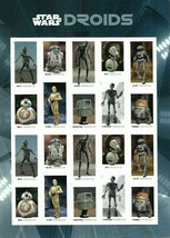 Star Wars Droids Sheet of Twenty  -  Postage Stamps Scott 5573-82 - £15.43 GBP