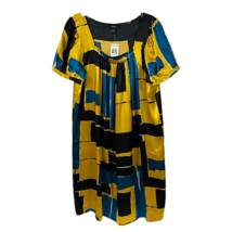 Alfani Womens Paint Blocks Sheath Dress Multicolor Tribal Fusion 100% Si... - $35.14