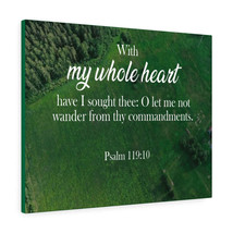  Whole Heart Psalm 119:10 Christian Home Decor Bible Art Unframe - £67.61 GBP+