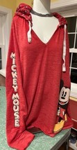 Disney Parks Size XXL Mickey Mouse Red Burnout Hoodie Lightweight - $8.10