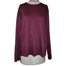 Purple Long Sleeve Cotton Top Size Large - £19.38 GBP