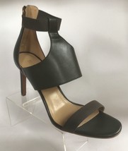 Michael MICHAEL KORS Dominique Ankle Strap Leather Sandals, Olive (Size 9.5 M) - £47.91 GBP