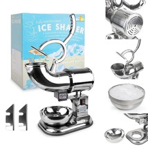 Stainless Steel Commercial Ice Shaver Heavy Duty - Snow Cone Shaved Icee Maker M - £149.76 GBP