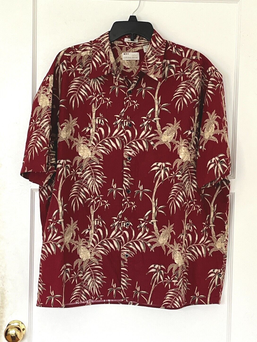Hawaiian Style Shirt - Pineapple and Floral Print - Sz XL - $24.72