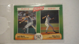 1992 French&#39;s Baseball Cards Sealed Hangtag Pack, 3 Cards Morris/Avery. LooK! - £4.14 GBP