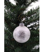 Silver Frosted 2-5/8&quot; Glass Ball Christmas Ornament - £7.88 GBP