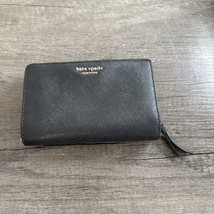 Kate Spade Madison Medium Compact Leather Bifold Wallet Black - £11.45 GBP