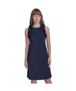 Women&#39;s Andrew Marc Scoopneck Sleeveless Ruffle Shift Mini Dress, Size: ... - $458.27 MXN