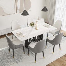 Modern White Stone Dining Table, 6-8 Seats - €1.004,25 EUR