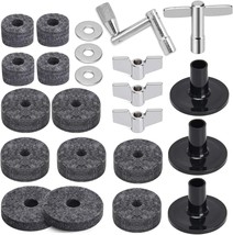 Facmogu 23Pcs Cymbal Replacement Accessories, Cymbal Stand Felts, Drum, ... - £30.67 GBP