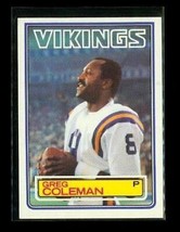 Vintage 1983 TOPPS Football Trading Card #100 GREG COLEMAN Minnesota Vikings - £3.94 GBP