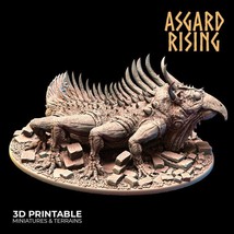 3D Printed Asgard Rising King of Serpents - Basilisk 32mm D&amp;D - £11.19 GBP