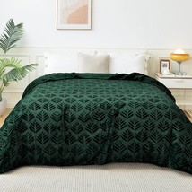 Twin Size Blanket For Bed, Super Soft And Warm Forest Green Blankets For Fall An - £28.34 GBP