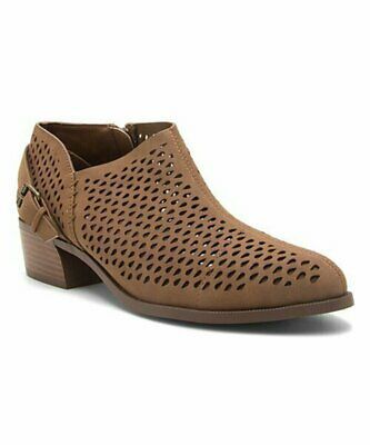 Qupid, Maple Perforated Rager Bootie, Sz 6 - $20.79