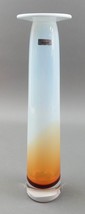 Waterford Evolution Opal &amp; AmberArt Glass  14&quot; Pillar Candle Holder Stand - £58.22 GBP