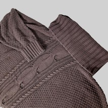 Express Womens Knit Cowl Neck Sweater Size Large Solid Purple Winter Pul... - $19.81