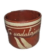 Redware Pottery Guadalajara Mexico Coffee Mug Cup Hand Painted Made Souv... - $27.14 CAD