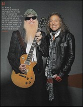 ZZ Top Billy Gibbons Kirk Hammett Gibson Les Paul Greeny guitar pin-up photo - £3.32 GBP