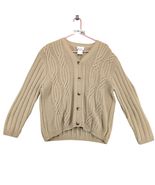 NWT Vtg 90s Cricket Lane Cardigan Sweater Women&#39;s L Cable Knit Autumn Ha... - $42.01 CAD