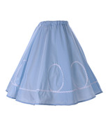 Blue &amp; White Ric Rac Circle Skirt 50s Style Party Sock Hop Swing S to XL... - £19.18 GBP
