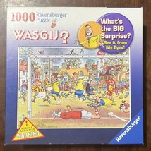 WASGIJ? Soccer Madness Ravensburger 1000 Pc  Jigsaw Puzzle Complete Excellent - $20.48