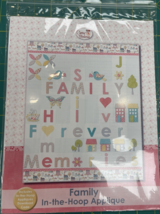 FAMILY&quot; In the hoop applique Embroidery&quot; Quilt Pattern by Cherry Blossom... - $11.40