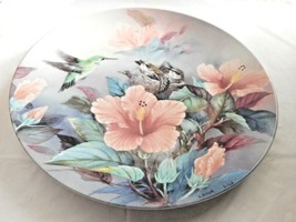 Bradford Exchange Natures Harmony Plate by Lena Liu Hummingbird Floral 1... - $21.77